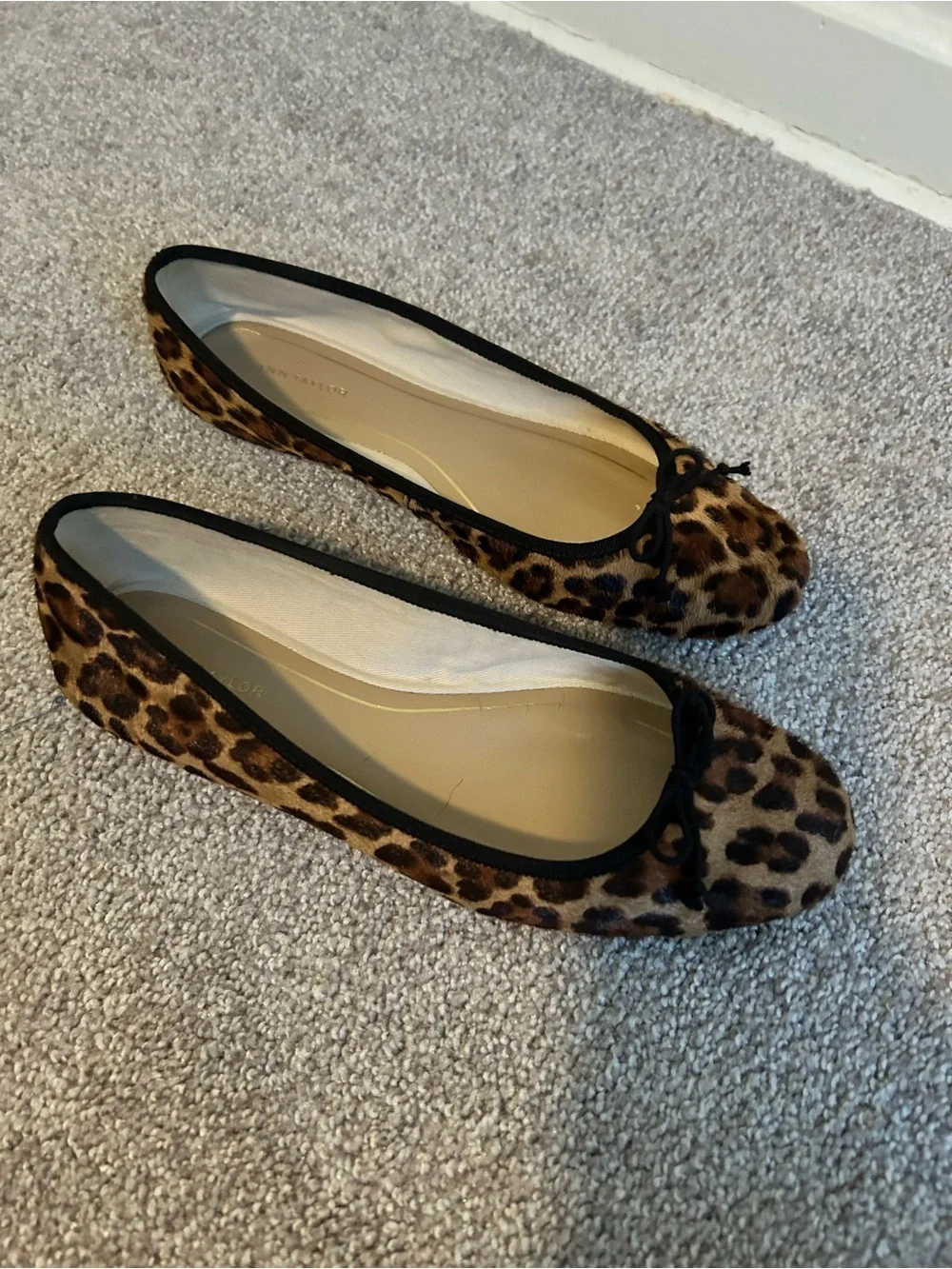 Ann Taylor Leopard Print Ballet Flats - Women's Casual Slip-On